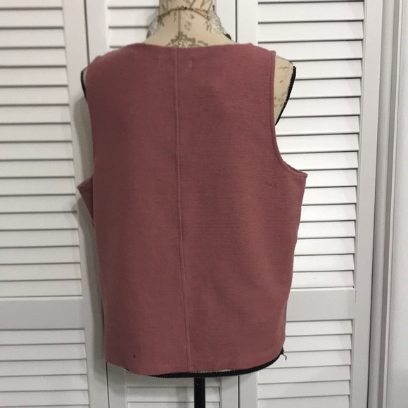 Madewell Button Down Sleeveless Top w/ Tie (Xl,3x) - Picture 3 of 4